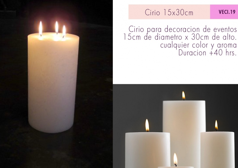 Cirios y velas para boda aluzza