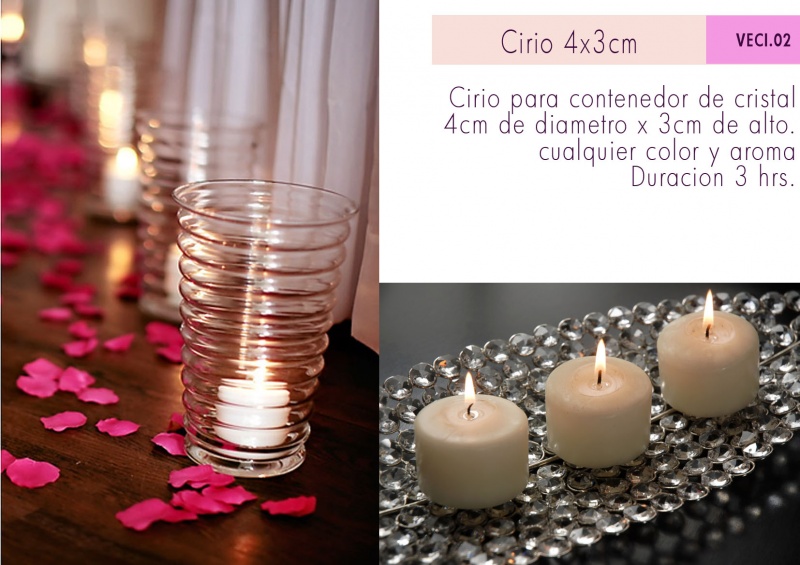 Cirios y velas para boda aluzza