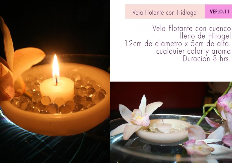 velas flotantes para centros de mesa o alberca