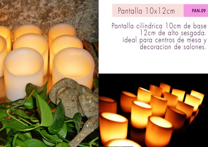 Pantalla de cera con tea light para centros de mesa y decoracion de boda y eventos sociales