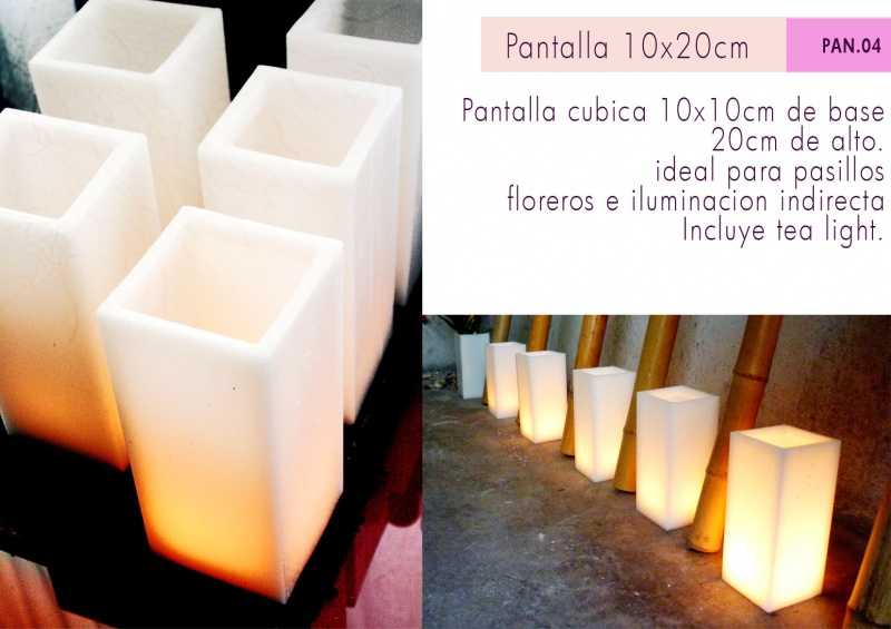 Pantalla de cera con tea light para centros de mesa y decoracion de boda y eventos sociales