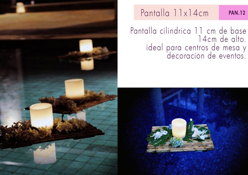 Pantalla de cera con tea light para centros de mesa y decoracion de boda y eventos sociales