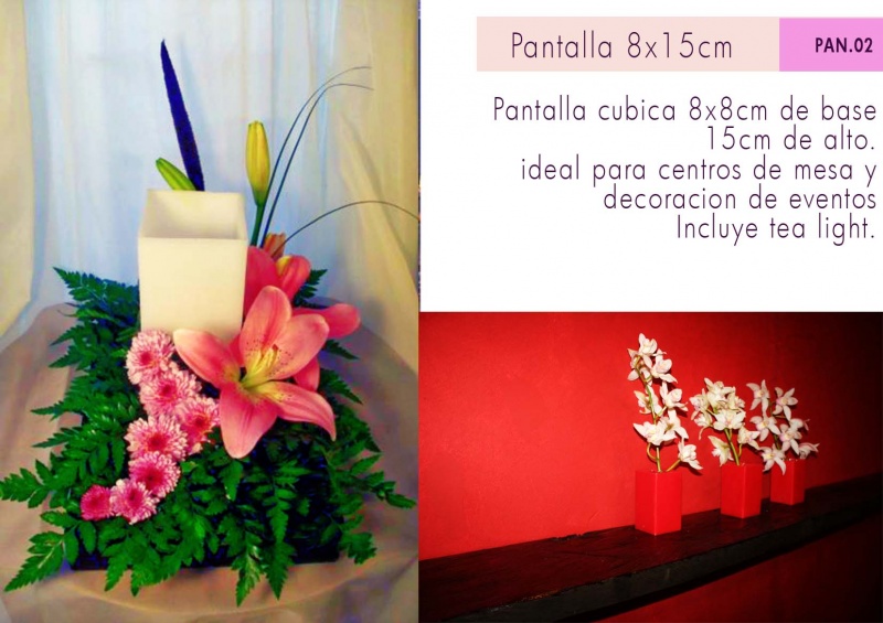 Pantalla de cera con tea light para centros de mesa y decoracion de boda y eventos sociales