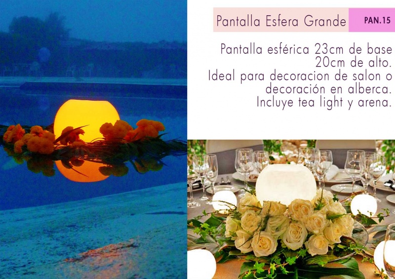 Pantalla de cera con tea light para centros de mesa y decoracion de boda y eventos sociales