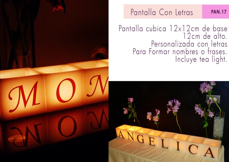 Pantalla de cera con tea light para centros de mesa y decoracion de boda y eventos sociales