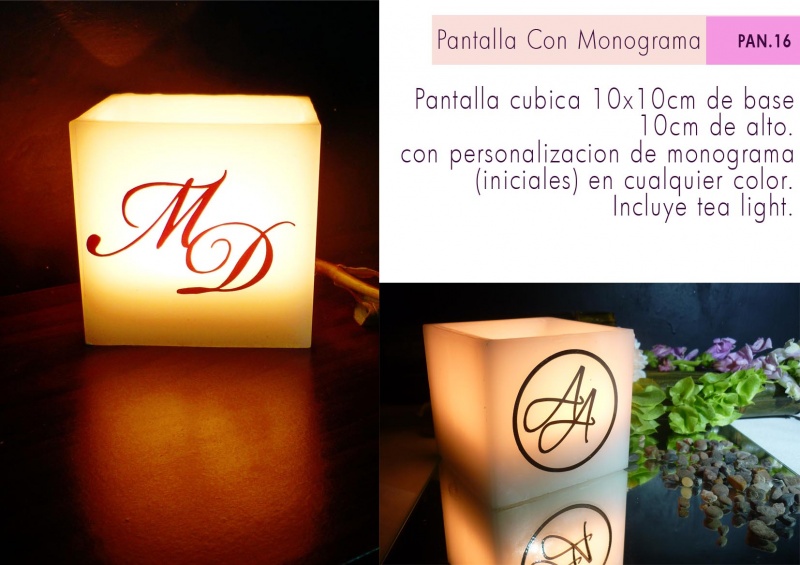 Pantalla de cera con tea light para centros de mesa y decoracion de boda y eventos sociales