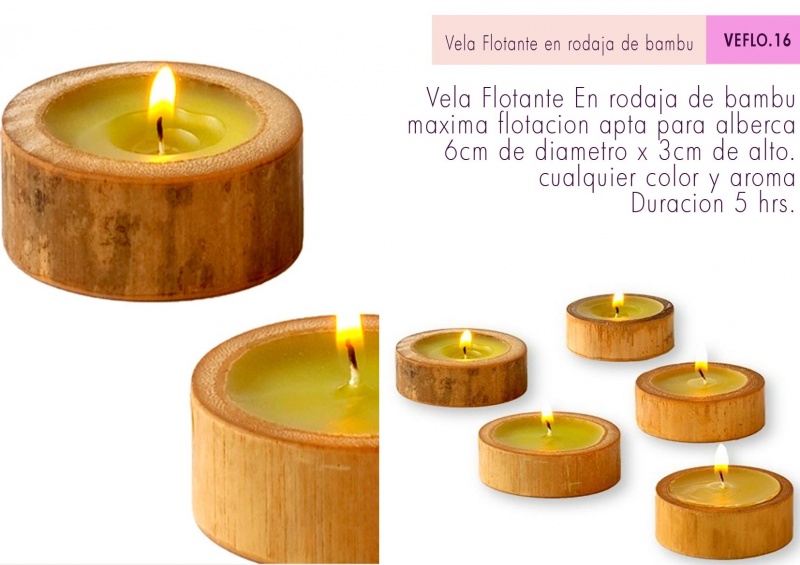 velas flotantes para alberca o lago 