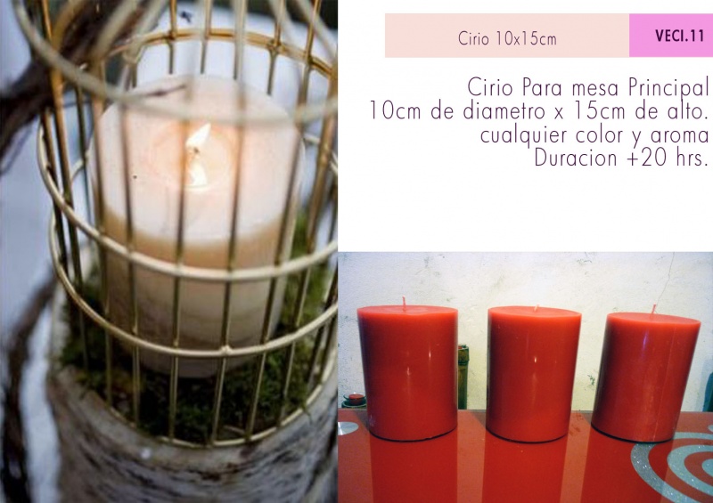 Cirios y velas para boda aluzza