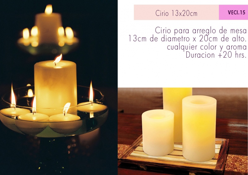 Cirios y velas para boda aluzza