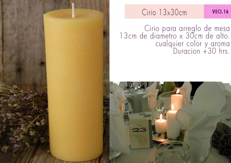 Cirios y velas para boda aluzza