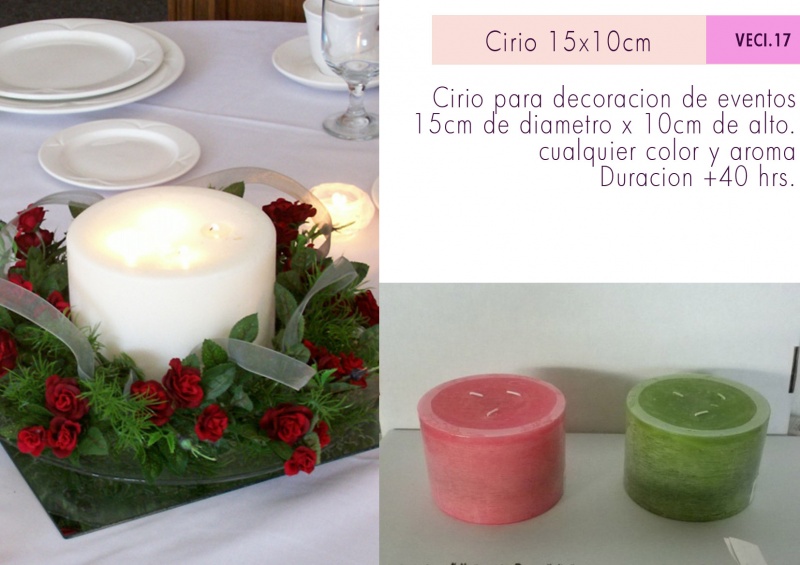 Cirios y velas para boda aluzza