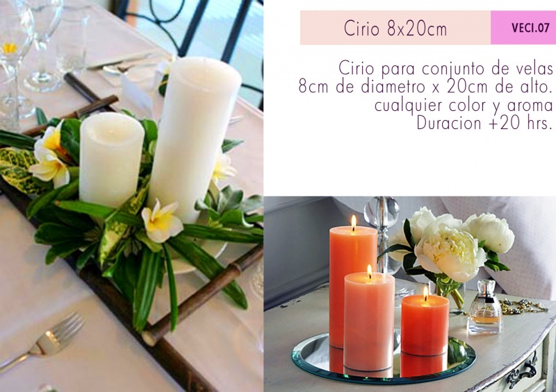 Cirios y velas para boda aluzza