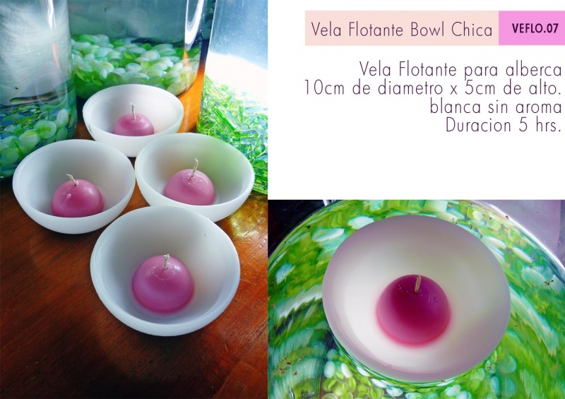 velas flotantes para alberca, fuente y lago