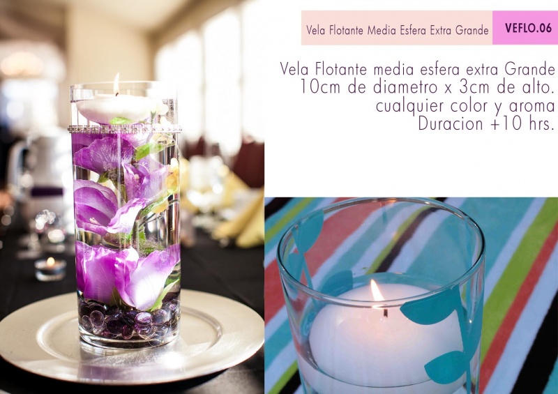 velas flotantes para centros de mesa o decoración de eventos