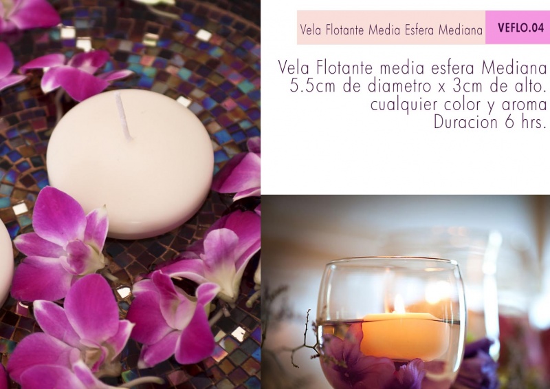 velas flotantes para centros de mesa o decoración de eventos